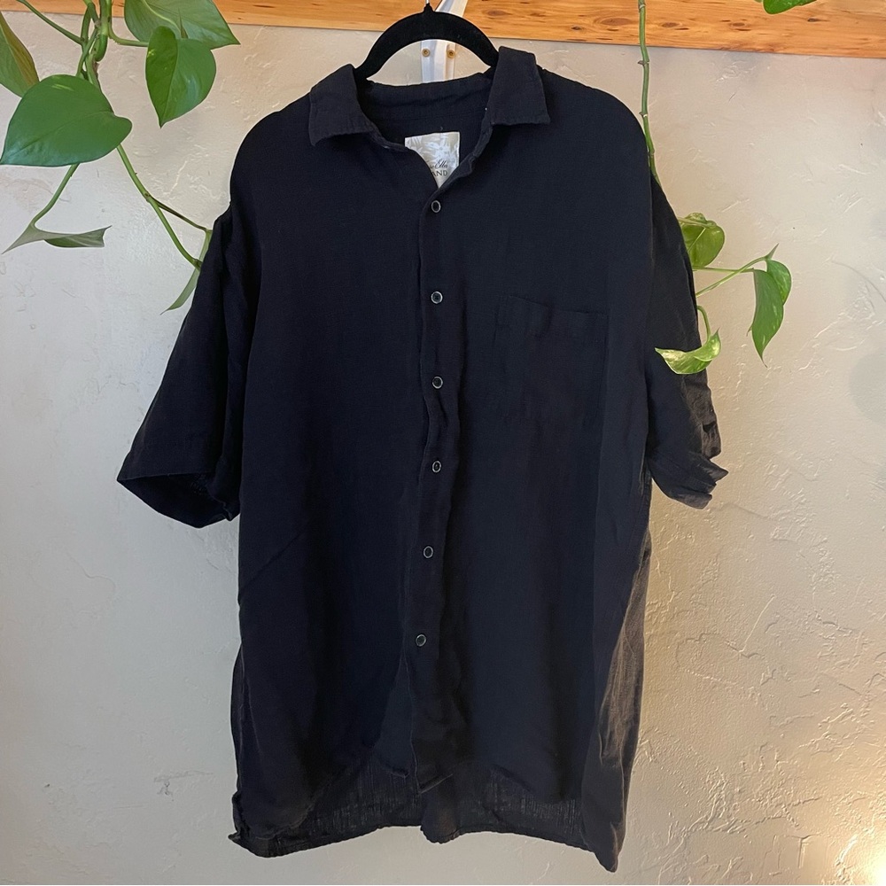 Tasso Elba Men's Black Casual Button-Down Shirt